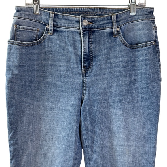 Chicos So Slimming Girlfriend Slim Leg Crop jeans embroidered bejeweled 10 boho - Picture 2 of 14